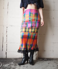 Desigual  Colorful Plaid Tight Skirt PIORYE