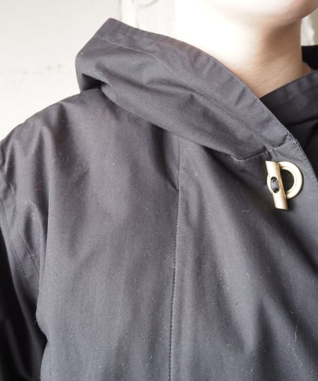 Hooded Long Coat BK
