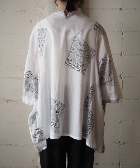 Letter Pattern Pullover Shirt WH