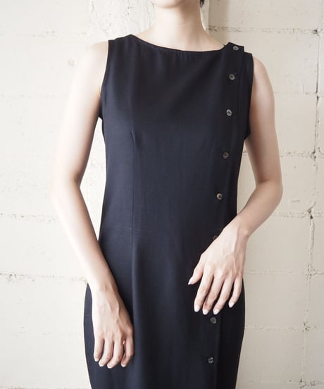 Side Button N/S Dress BK