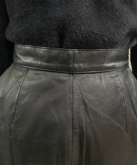 Leather Tight Skirt BK