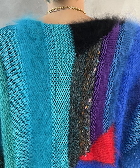Angola Mix Design Knit BLRE