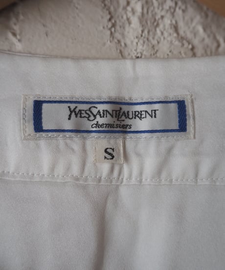 YVES SAINT LAURENT Collarless Satin Blouse WH