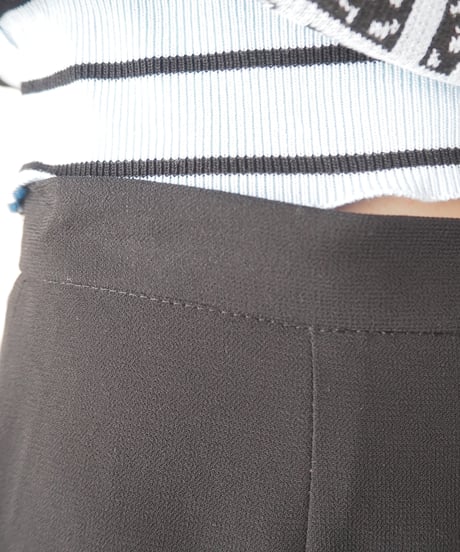 Sheer Layered Wide Pants BK