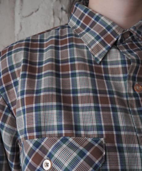 1980's BIG MAC Check Shirt BR GN