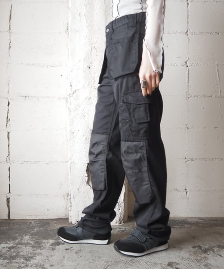 Many Pocket Design Pants BK