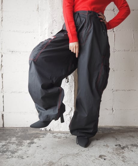 UFO Red Stitch Cargo Pants BK