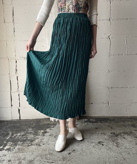 Washer Pleated Easy Skirt GN