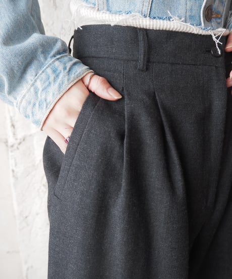 Wool Tuck Pants DGR