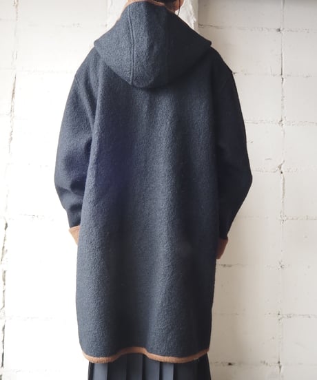 Bicolor Hooded Coat BKBR