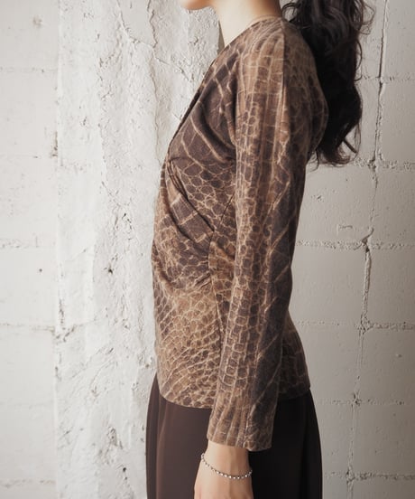 Max Mara Crocodile Pattern Cache-coeur Cutsewn BR