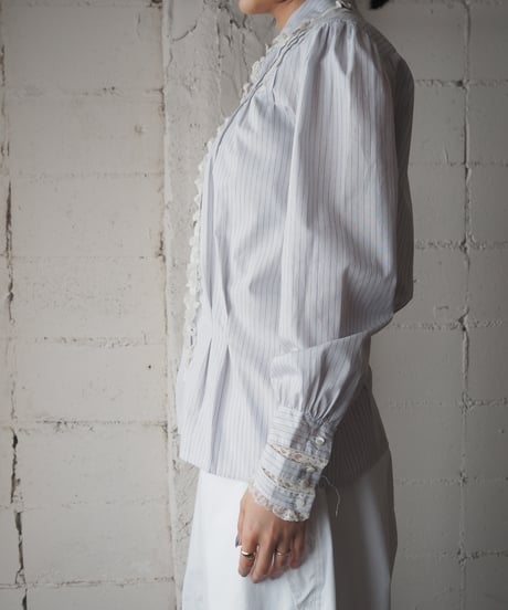 Ralph Lauren Stripe × Lace Blouse LPUR BL