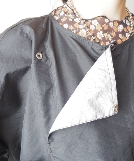 S/S Nylon Snap Jacket BK