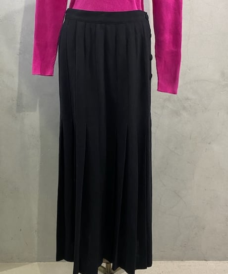 Wool Pleats Skirt BK