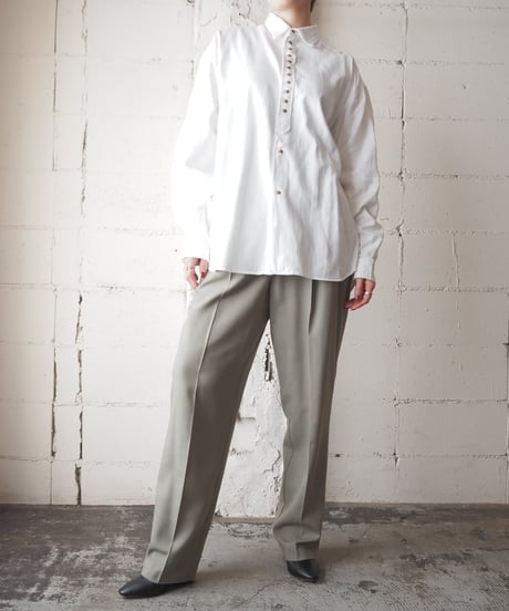 Many Button Herringbone Shirt WH
