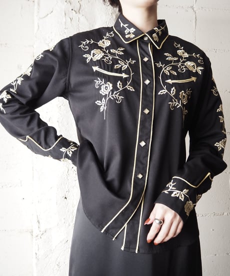 Embroidery Western Shirt BK