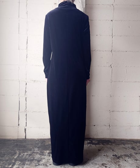 Bottleneck Velour Dress BK
