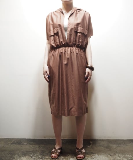 Open Collar Short Sleeve DressBR