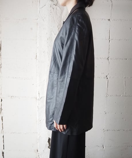 Coverall Leather Jacket BK