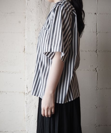 1980's Stripe Double Breasted Shirt GRWH