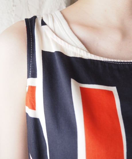 1950~60's Vintage Panel Pattern Dress RENVWH