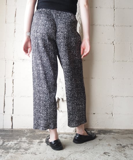 PLEATS PLEASE ISSEY MIYAKE Pattern Pleated Pants BK GR WH