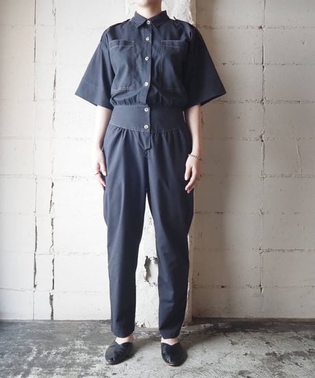 White Stitch Jumpsuit BK