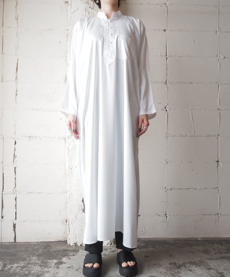 Stand Collar Long Shirt WH