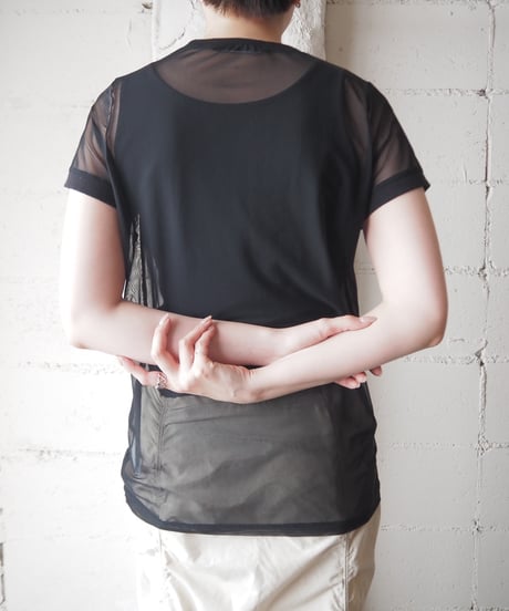 Sheer Pullover Cutsewn BK