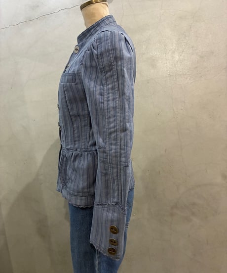 MARC JACOBS Band Collar Stripe Jacket BL