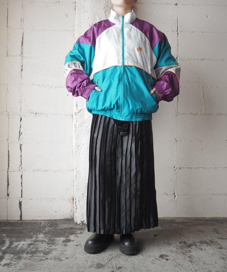 NIKE Stand Collar Tricolor Nylon Jacket PURGNWH