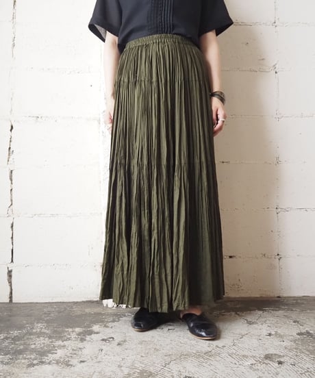 Tiered Easy Long Skirt