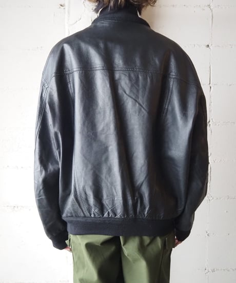 Leather Blouson Jacket BK
