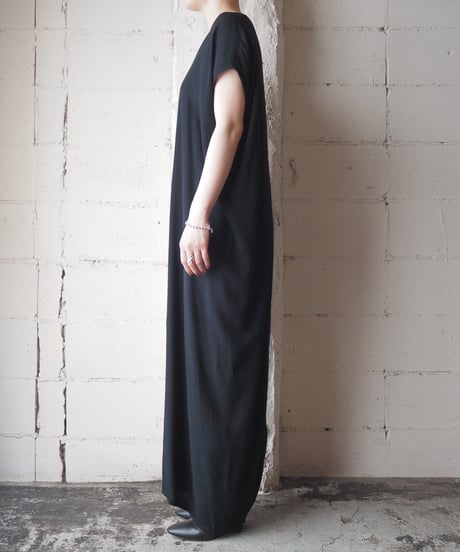 HELMUT LANG V Neck French Sleeve Dress BK