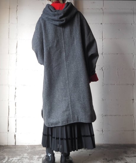 Bicolor Hooded Raglan Coat GRRE