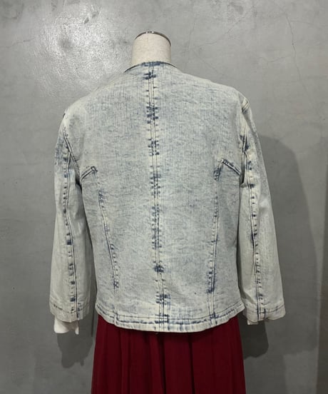 HELMUT LANG Acid Wash Denim Riders Jacket LBL