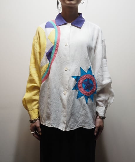 Patchwork Linen Shirt WHPUR