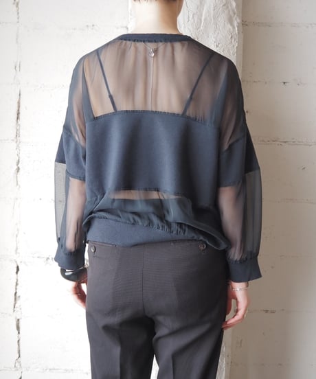 intimissimi Sheer×Cutsewn Tops BK