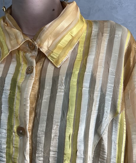 Made in Italy Sheer Stripe Shirt YEGO