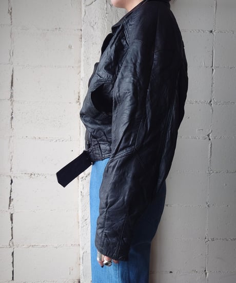 Leather Short Riders Jacket BK