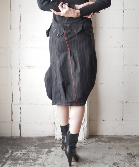 MARITHÉ FRANÇOIS GIRBAUD Stripe Design Skirt BKRE