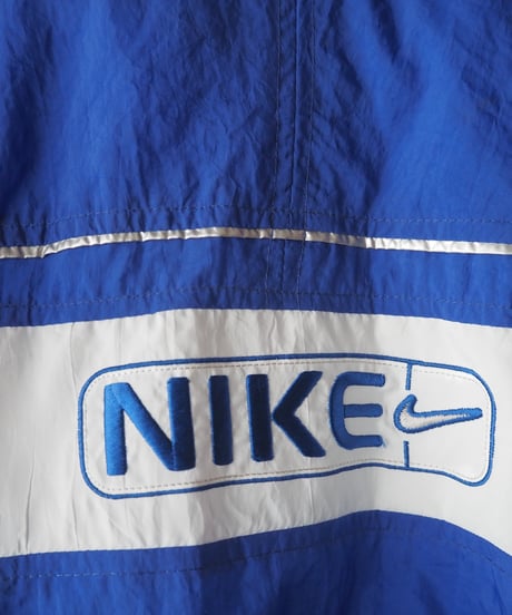 NIKE BIcolor Stand Collar Nylon Jacket BL WH