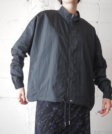 NIKE Stand Collar Nylon Jacket BK