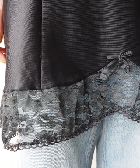 Satin × Lace Camisole BK