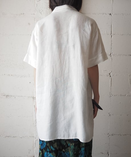 Eddie Bauer Open Collar Linen Shirt WH
