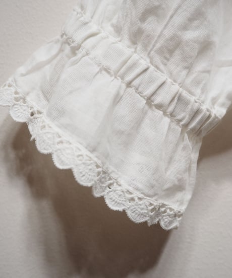 Vintage Lace Tuck Shoulder Long Smock