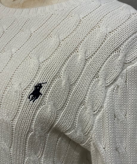 Ralph Lauren Cotton Cable Knit WH NV