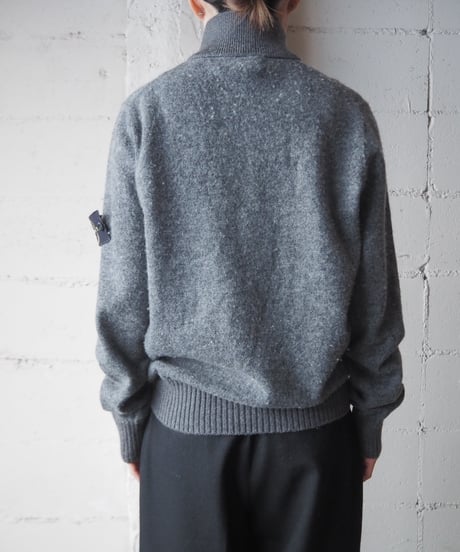 STONE ISLAND High Neck Half Zip Knit DGR