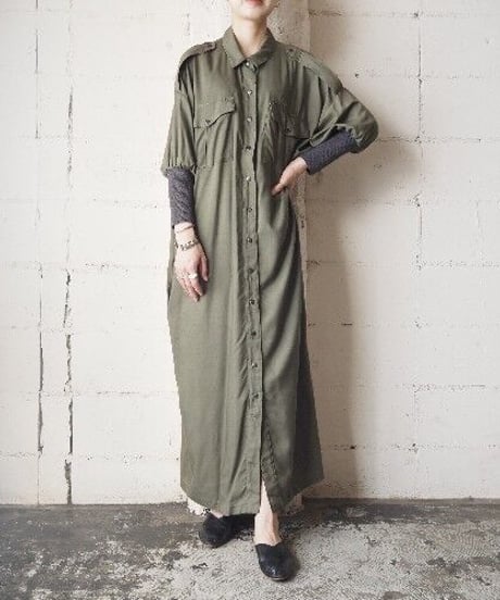 Long Rib Shirt Dress KA