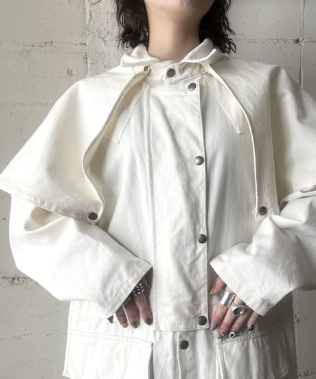 White Denim Duster Coat WH